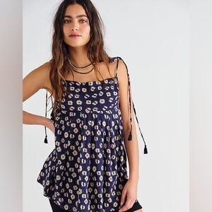 Free People Indigo Molly Tunic ✨ Indigo Combo Size Small | empire waist